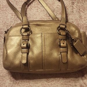 COACH Soho Metallic Champagne Gold Penelope Shoulder Bag